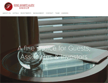 Tablet Screenshot of finehospitality.com